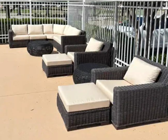 Outdoor furniture after restoration