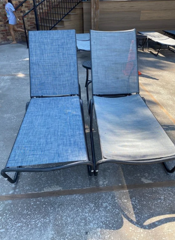 Outdoor furniture before repair