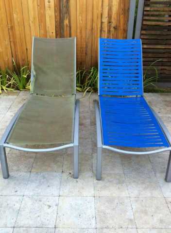 Outdoor furniture after repair